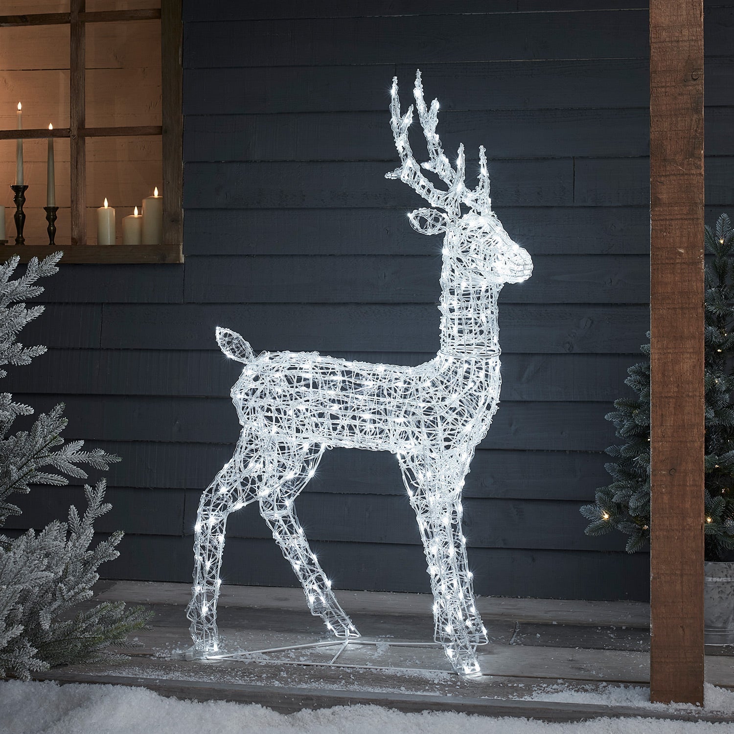 1.2m Swinsty Acrylic Stag Light Up Reindeer