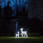 90cm Swinsty Doe & Fawn Acrylic Light Up Reindeer Duo