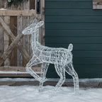 90cm Swinsty Doe & Fawn Acrylic Light Up Reindeer Duo