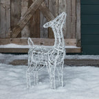 90cm Swinsty Doe & Fawn Acrylic Light Up Reindeer Duo