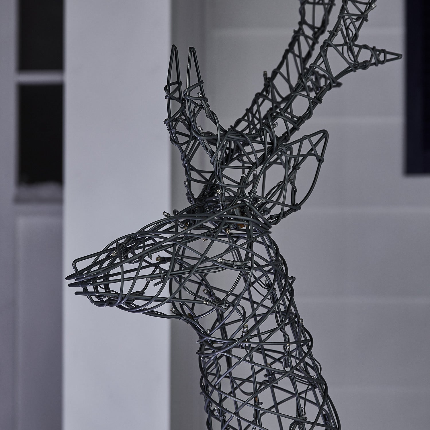 1.4m Regular Harlow Rattan Stag Dual Colour LED Light Up Reindeer