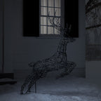 1.4m Regular Harlow Rattan Stag Dual Colour LED Light Up Reindeer