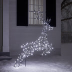 1.4m Regular Harlow Rattan Stag Dual Colour LED Light Up Reindeer