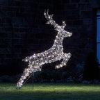 1.4m Regular Harlow Rattan Stag Dual Colour LED Light Up Reindeer