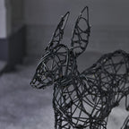 1m Regular Harlow Rattan Doe & Fawn Dual Colour LED Light Up Reindeer Duo