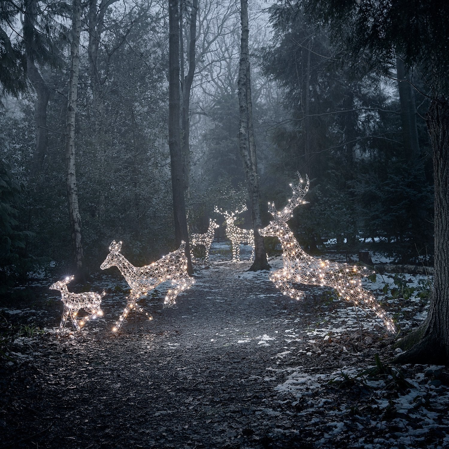 1.4m Regular Harlow Rattan Stag Dual Colour LED Light Up Reindeer