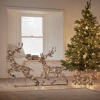 86cm Studley Light Up Reindeer & Sleigh