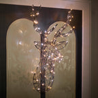 80cm Harlow Rattan Stag's Head Dual Colour LED Wall Light