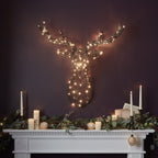 80cm Harlow Rattan Stag's Head Dual Colour LED Wall Light