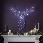 80cm Harlow Rattan Stag's Head Dual Colour LED Wall Light