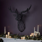 80cm Harlow Rattan Stag's Head Dual Colour LED Wall Light