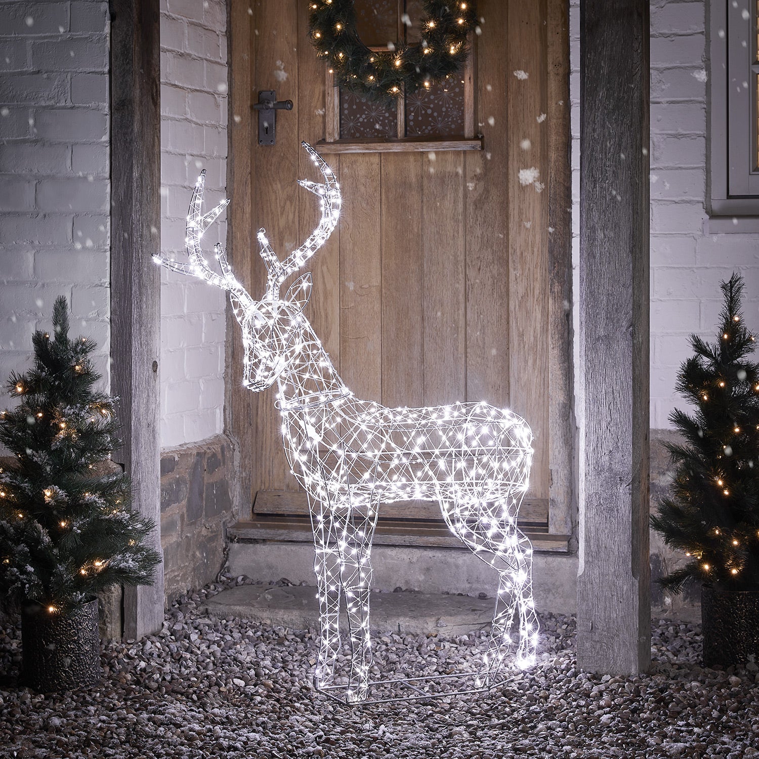 1.2m Duchy Stag Dual Colour Micro LED Light Up Reindeer
