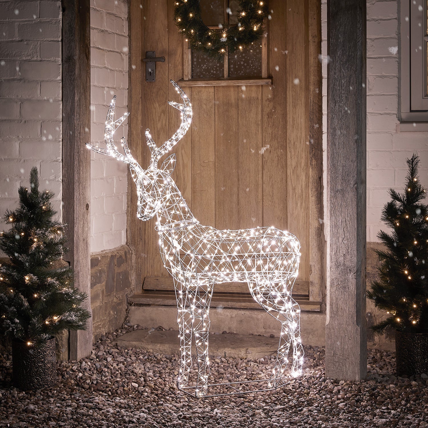 1.2m Duchy Stag Dual Colour Micro LED Light Up Reindeer