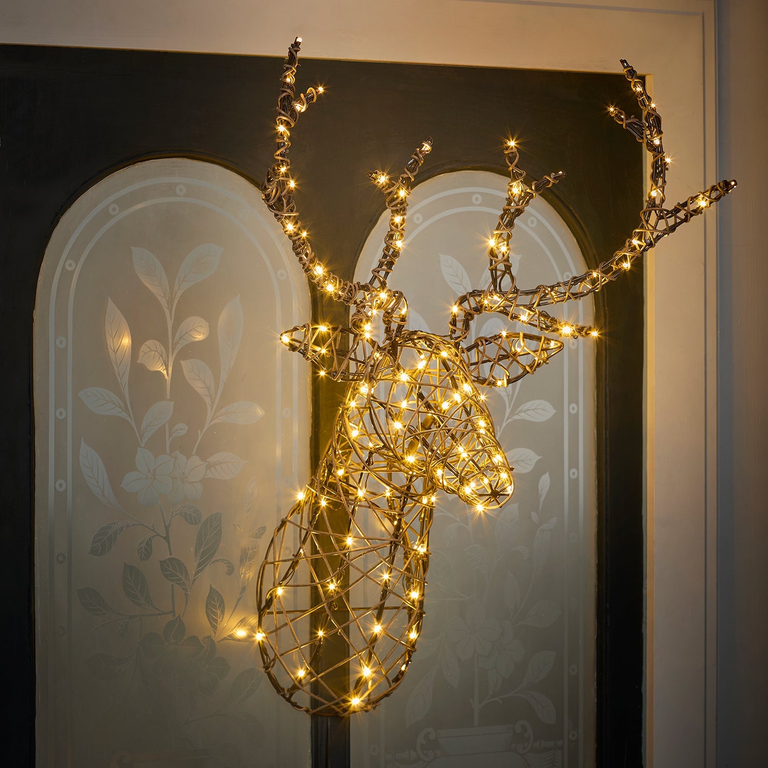 84cm Studley Stag's Head LED Battery Operated Wall Light