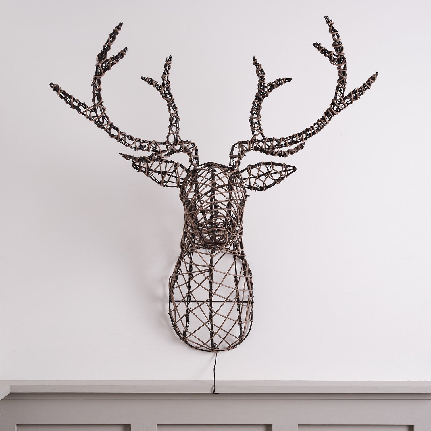84cm Studley Stag's Head LED Battery Operated Wall Light