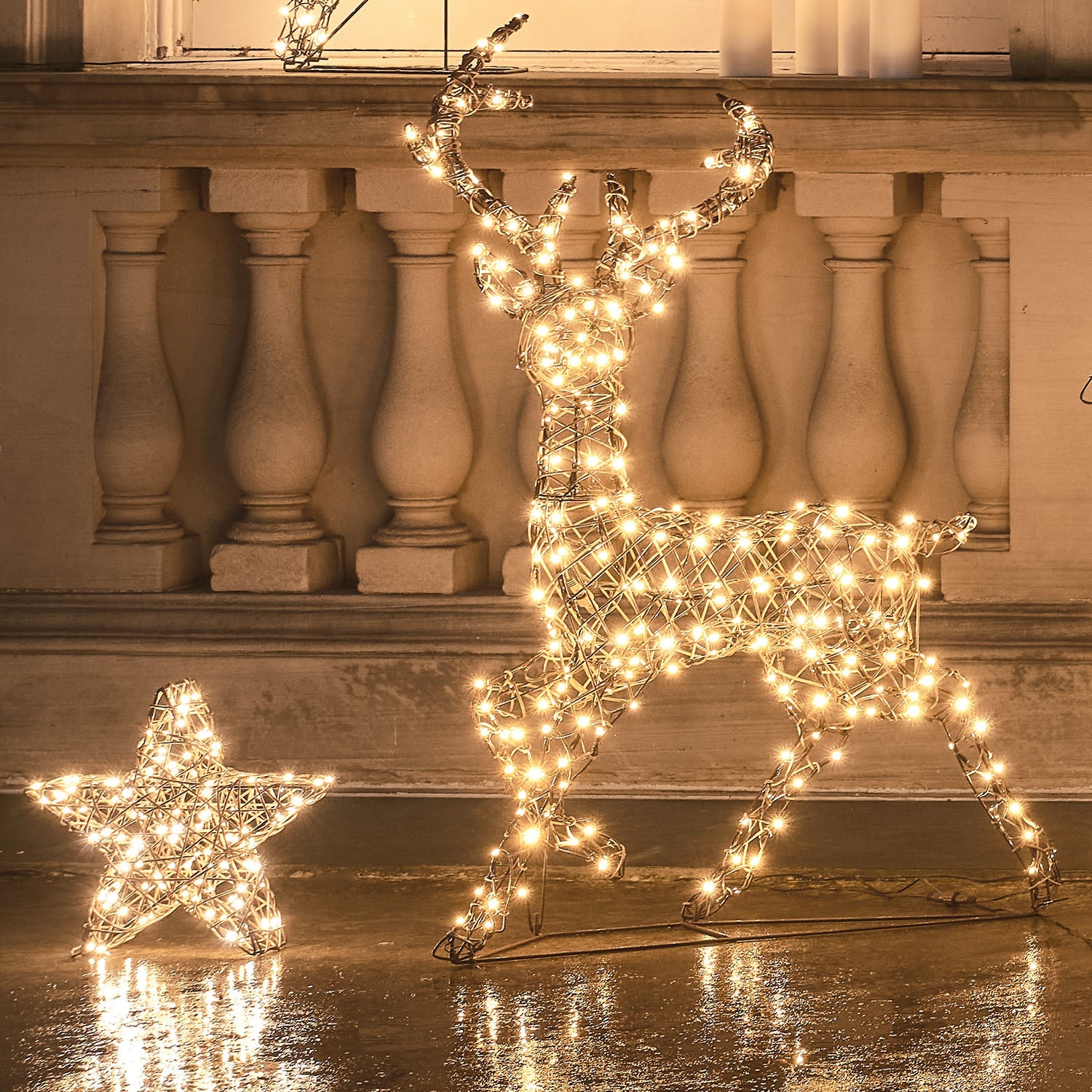 1.15m Dual LED Studley Stag Light Up Reindeer