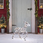 60cm Dual LED Studley Rattan Fawn Light Up Reindeer