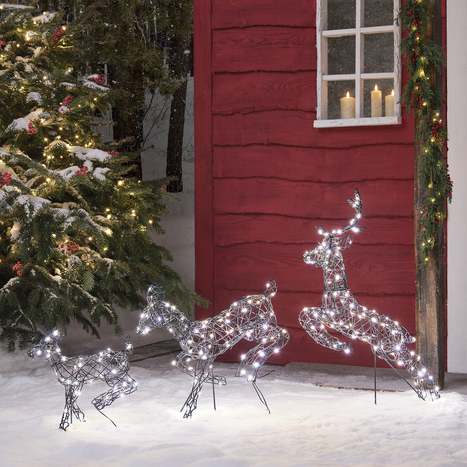 80cm Harlow Leaping Stag Light Up Reindeer