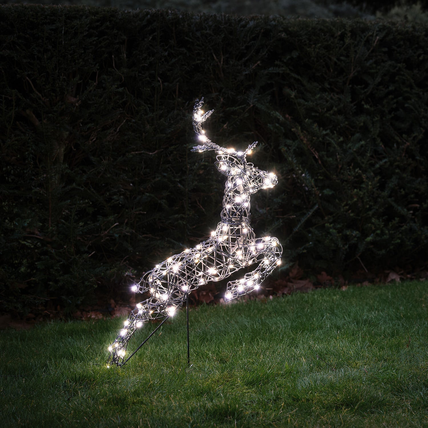 80cm Harlow Leaping Stag Light Up Reindeer
