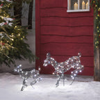 Mini Harlow Leaping Doe & Fawn Light Up Reindeer Duo