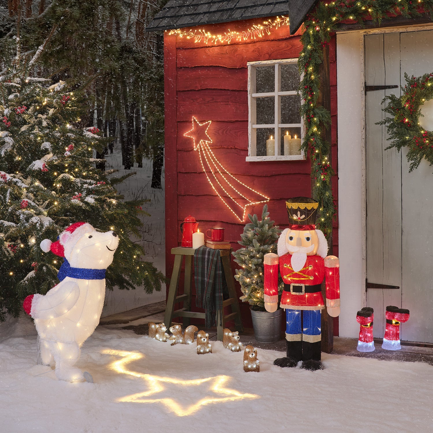 91cm Nutcracker Light Up Christmas Figure