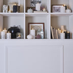 4 TruGlow® Black Dripping Wax LED Slim Pillar Candles