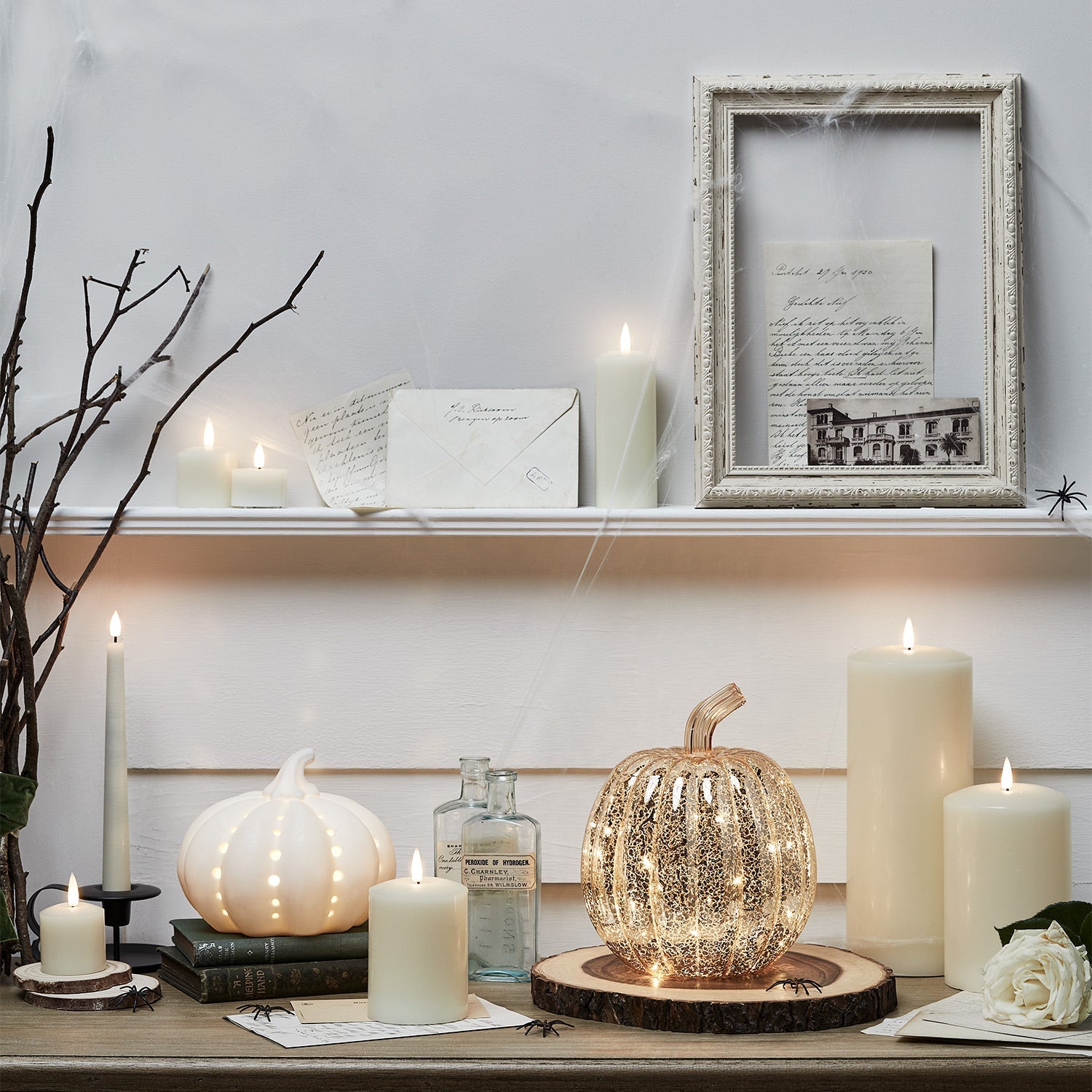 Halloween Neutral Pumpkin & Candle Bundle