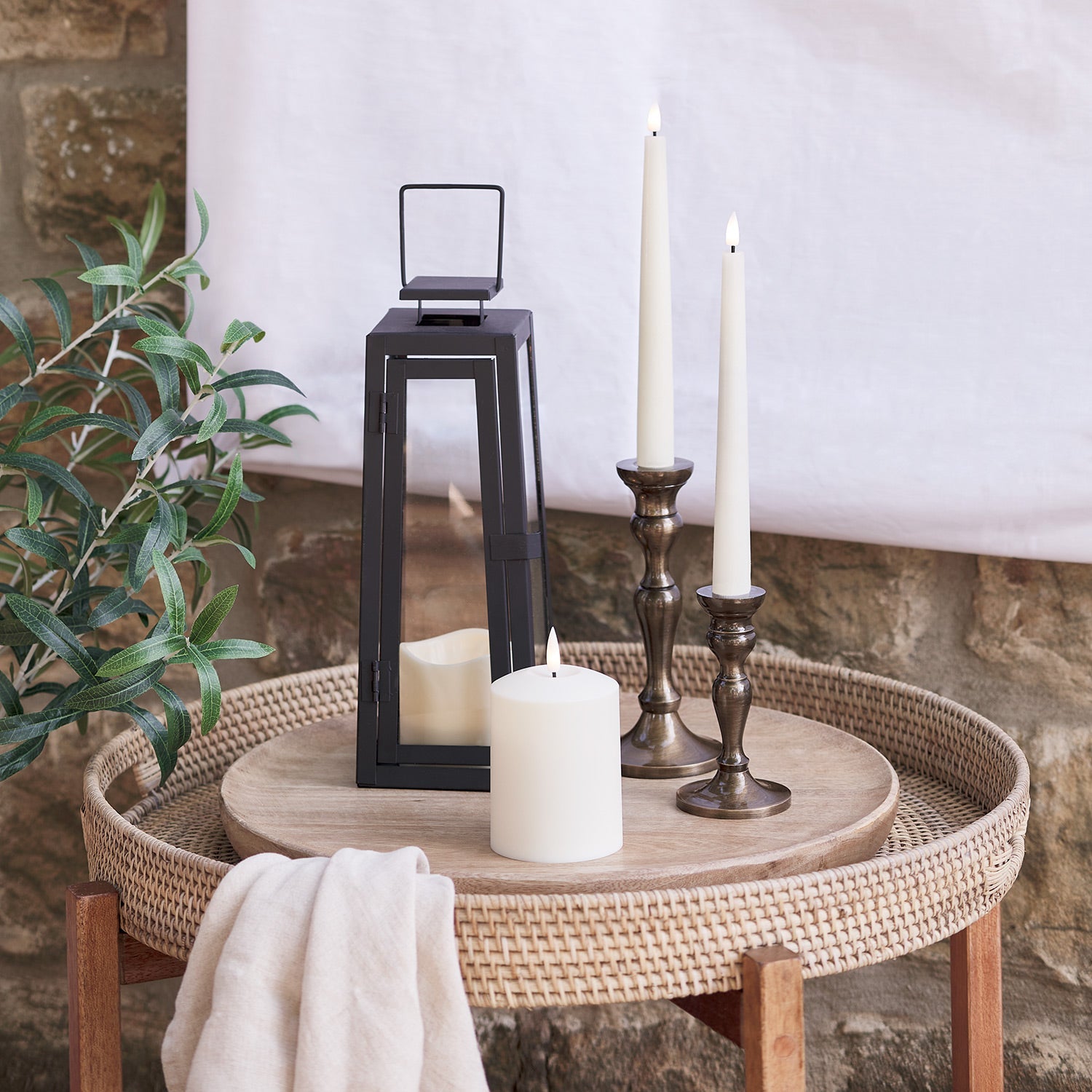 Porto Solar Metal Garden Lantern