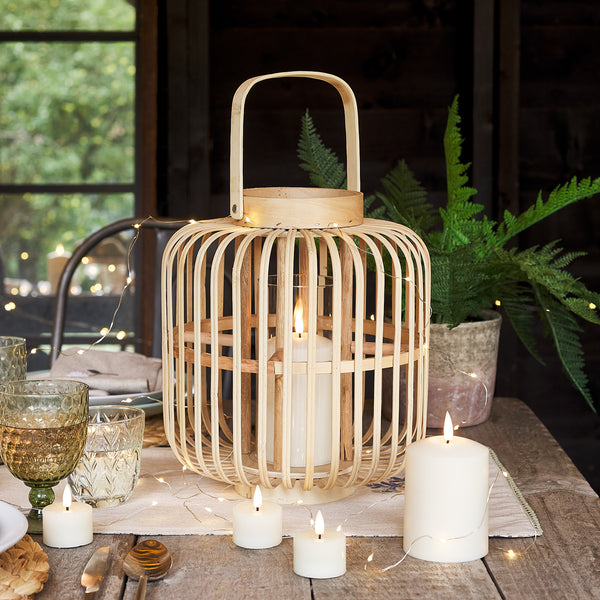 Bamboo Garden Lantern Duo with TruGlow® Candles