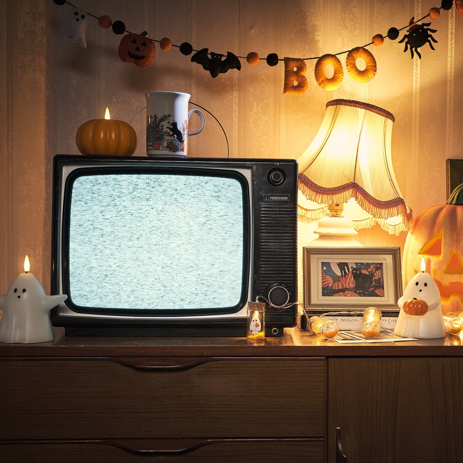 10 Ghost Glass Bottle String Lights