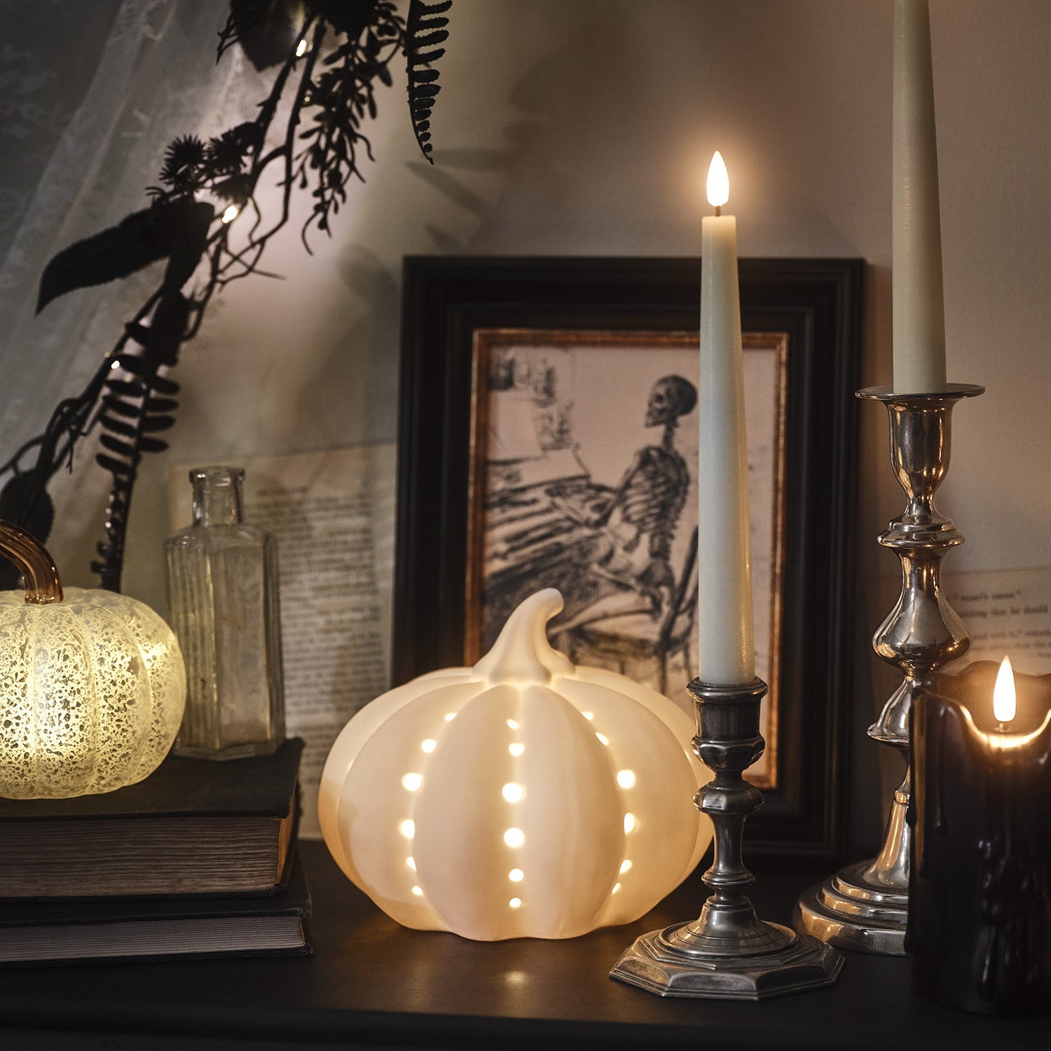 Ceramic Pumpkin Light